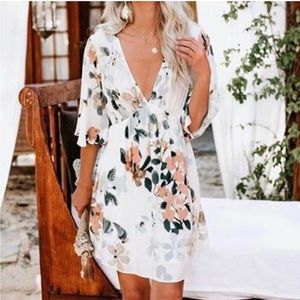 VICI V neck empire floral dress